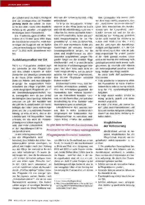 Vorschauseite 4: Praxisanleitung Zur Situation der praktischen Pflegeausbildung — Teil 1