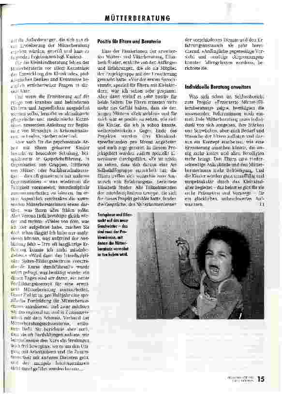 Vorschauseite 4: Erweiterte Elternberatung: der 2. Schritt Informationstagung