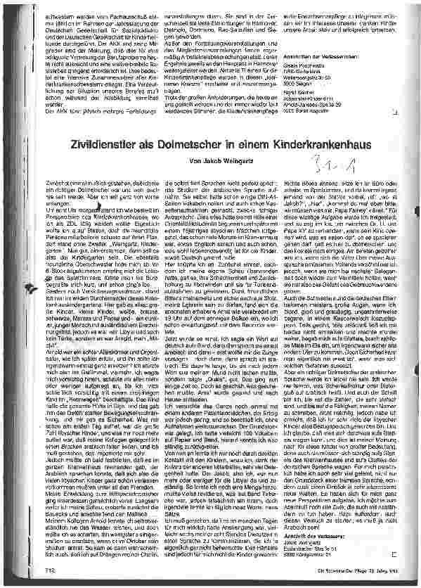 Vorschauseite 2: Wie sieht sich die Kinderkrankenschwester heute vertreten?