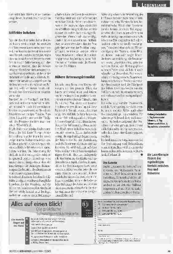 Vorschauseite 2: Lasertherapie bei wunden Mamillen?