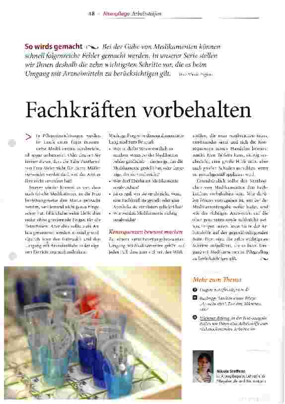 Vorschauseite 1: Fachkräften vorbehalten