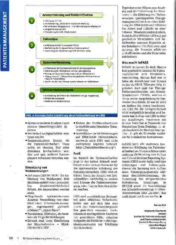 Vorschauseite 3: Critical Incident Reporting Systeme (CIRS)