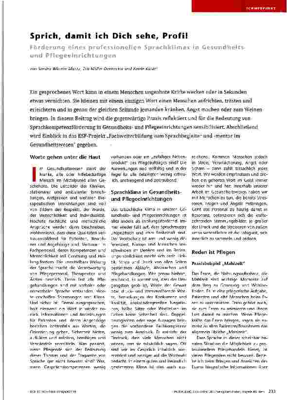 Vorschauseite 1: Sprich, damit ich Dich sehe, Profi!