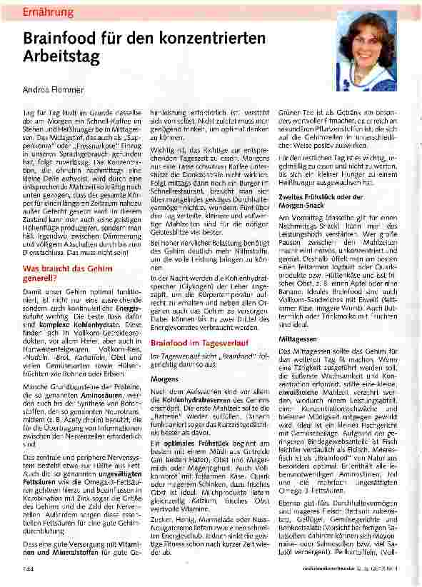 Vorschauseite 1: Brainfood für den konzentrierten Arbeitstag