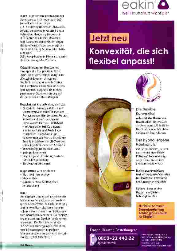 Vorschauseite 2: Urinkristalle Ein Versorgungsproblem bei Urostomien.