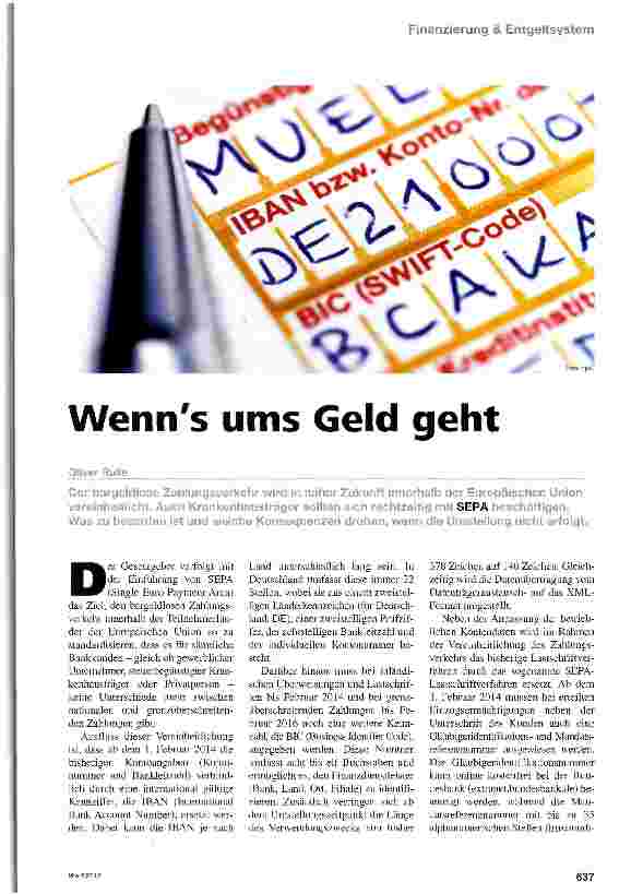 Vorschauseite 1: Wenn es ums Geld geht