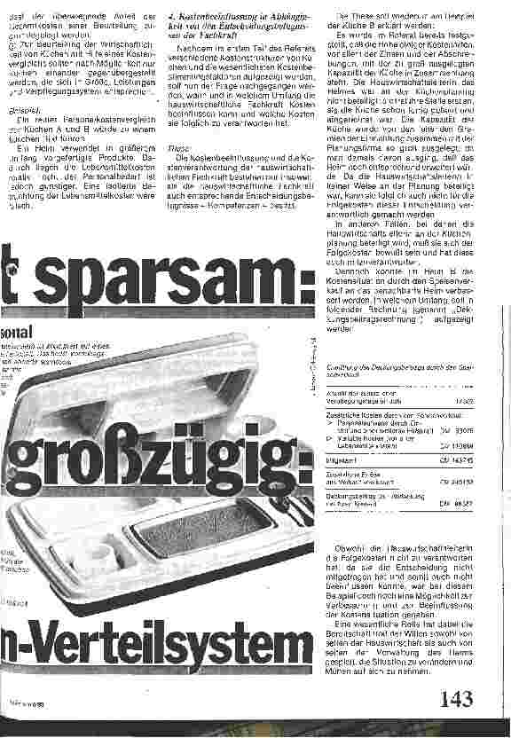 Vorschauseite 5: Wirtschaftlich arbeiten / Kostenbeeinflussung durch die hauswirtsch. Fachkraft