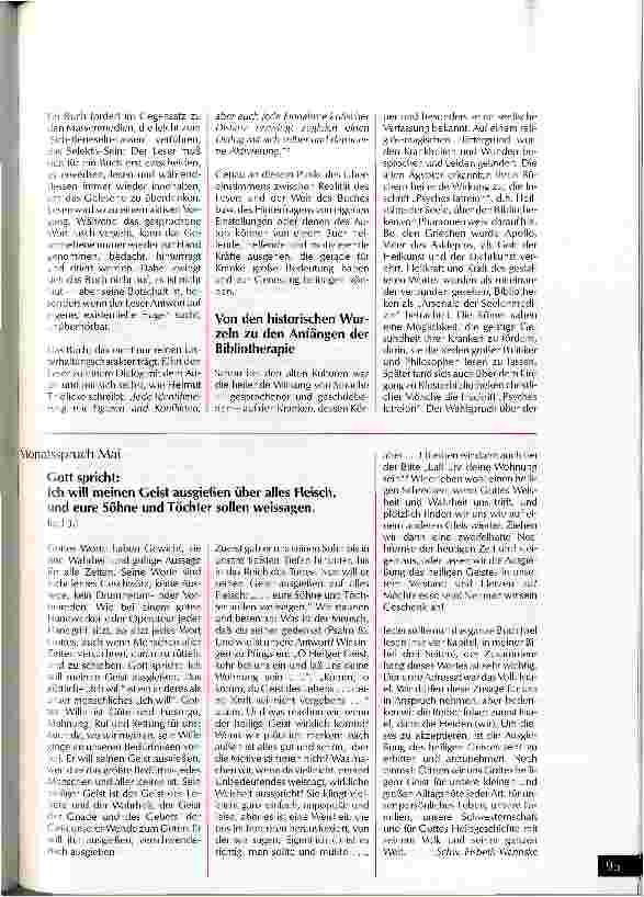 Vorschauseite 2: Lesen im Krankenhaus - mehr als nur ein Zeitvertreib? ! Weiterbildungslehrgang 1990/92 Schwesternhochschule der Diakonie, Berlin
