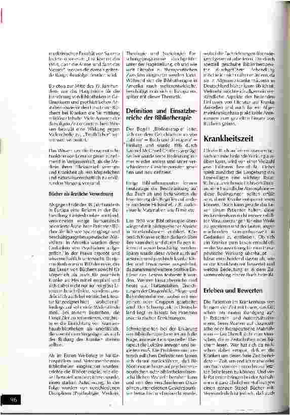 Vorschauseite 3: Lesen im Krankenhaus - mehr als nur ein Zeitvertreib? ! Weiterbildungslehrgang 1990/92 Schwesternhochschule der Diakonie, Berlin