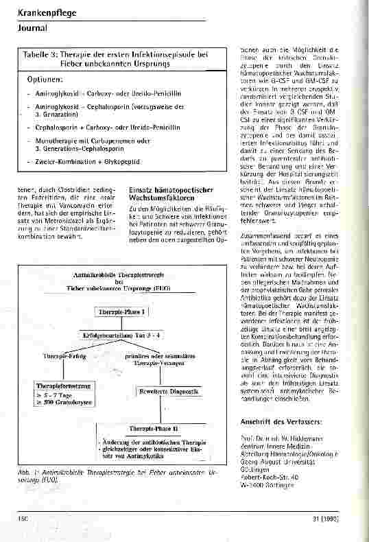 Vorschauseite 4: Diagnostik und Therapie von Infektionen bei neutropenischen Patienten Aus der Abt.Hämologie/Onkologie,Georg-August-Universität,Göttingen