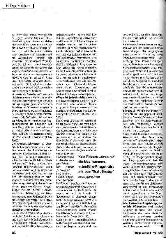Vorschauseite 3: Ist Schwester noch die richtige Anrede?