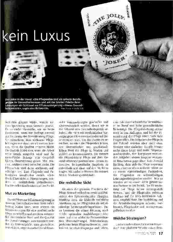 Vorschauseite 2: Professionelle Pflege ist kein Luxus
