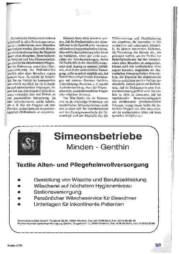 Vorschauseite 6: Neue Aufgaben für die Altenhilfe Teil 2: alte Ausländer