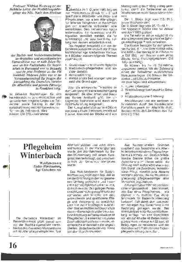 Vorschauseite 2: Norddeutsches Fortbildungswerk für Altenhilfe NFA