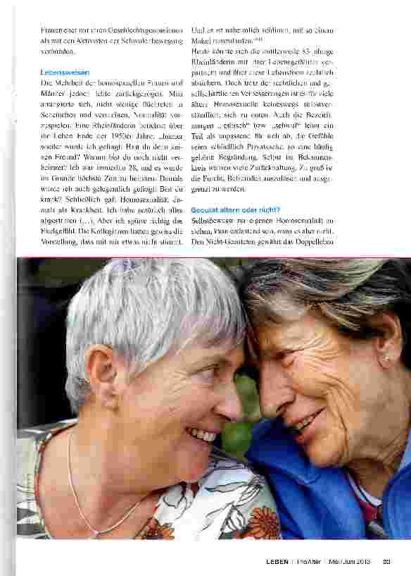 Vorschauseite 2: Lesben und Schwule im Alter