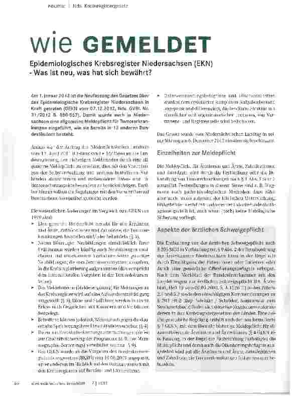 Vorschauseite 1: Wie GEMELDET