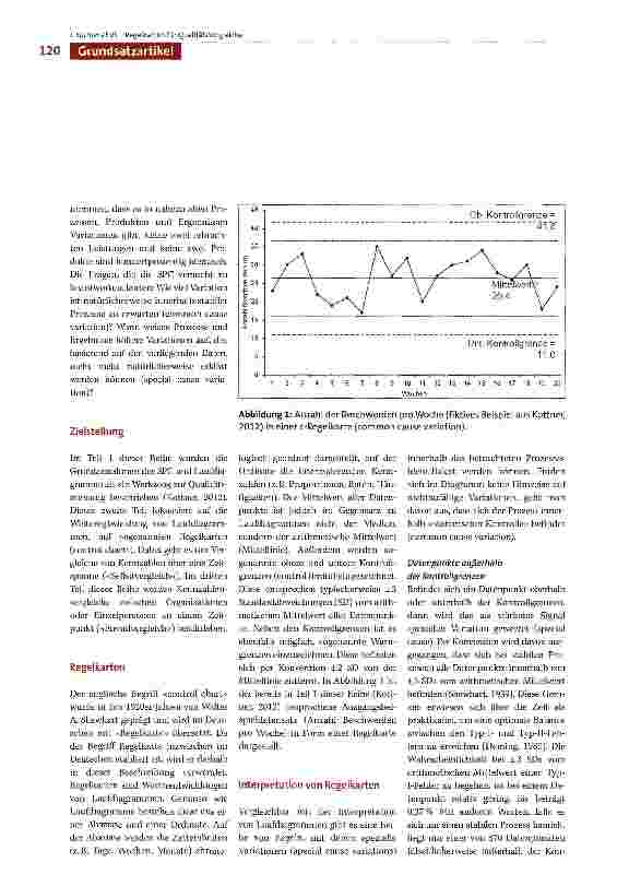 Vorschauseite 2: Vergleichende Oualitätsmessungen Teil 2: Regelkarten