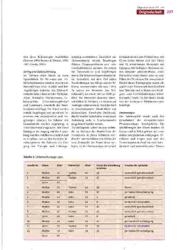 Vorschauseite 3: Wie Eltern erwachsener Menschen mit Epilepsie das Beste aus ihrer Situation machen -eine qualitative Studie