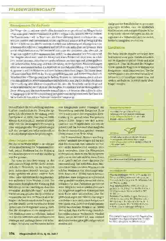 Vorschauseite 5: Die Wahrnehmung des Sicherheitsklimas in der ambulanten Kinderkrankenpflege