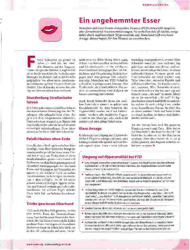 Vorschauseite 1: Ein ungehemmter Esser