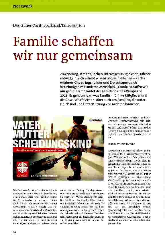 Vorschauseite 1: Familie schaffen wir nur gemeinsam