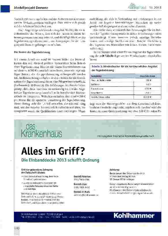 Vorschauseite 4: Die Tagesbetreuung von Patienten mit Demenz im Krankenhaus