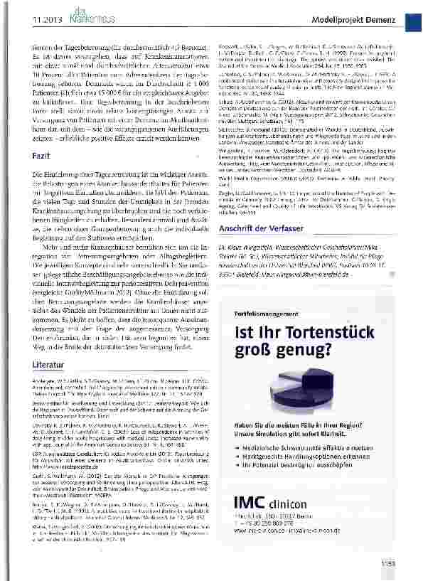Vorschauseite 5: Die Tagesbetreuung von Patienten mit Demenz im Krankenhaus