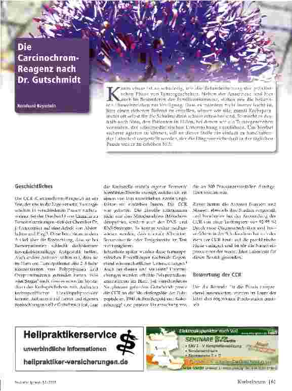 Vorschauseite 1: Carcinochrom-Reagenz nach Dr. Gutschmidt