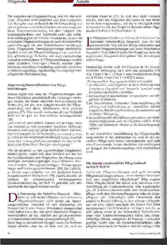 Vorschauseite 3: Bleibt Pflege immer ein Heilund Hilfsberuf? Verändert sich aufgrund neuer Rechtsprechung der Status der Pflegepersonen in Deutschland? (Teil 2)
