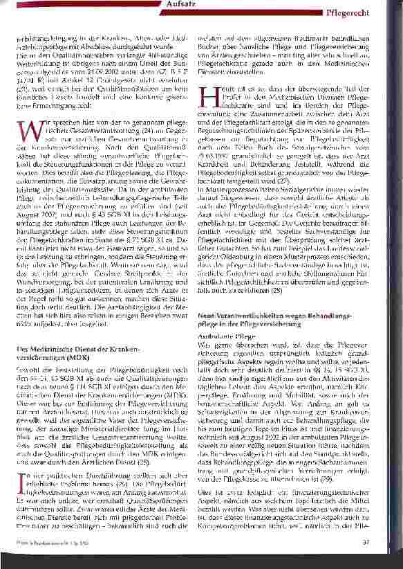 Vorschauseite 4: Bleibt Pflege immer ein Heilund Hilfsberuf? Verändert sich aufgrund neuer Rechtsprechung der Status der Pflegepersonen in Deutschland? (Teil 2)