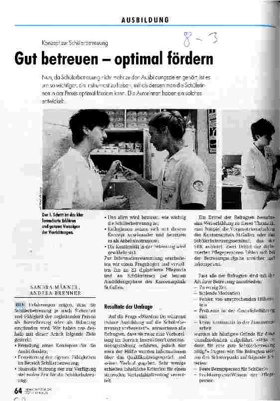 Vorschauseite 1: Gut betreuen - optimal fördern Konzept zur Schülerbetreuung