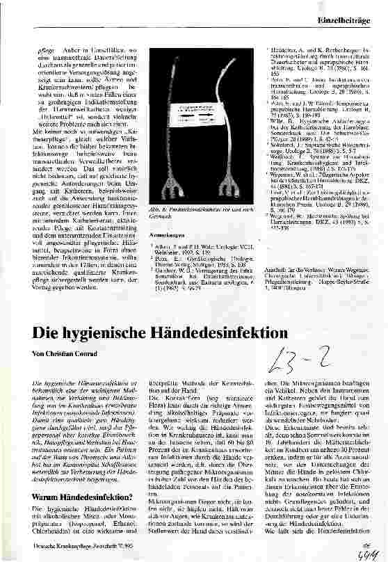 Vorschauseite 1: Die hygienische Händedesinfektion
