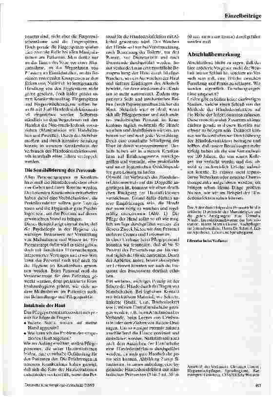 Vorschauseite 3: Die hygienische Händedesinfektion