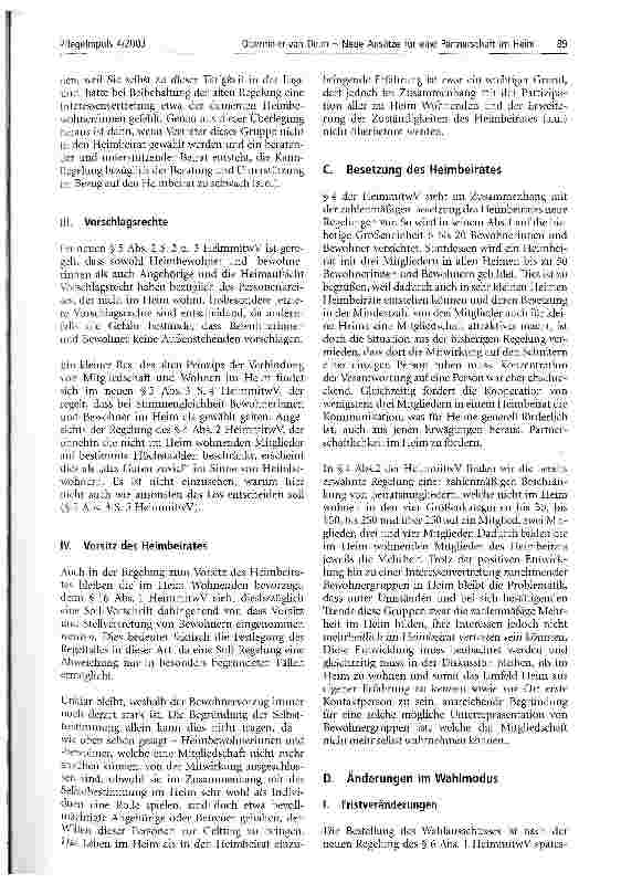 Vorschauseite 3: Neue Ansätze für eine Partnerschaft im Heim Zur Reform im Bereich der Heimmitwirkung