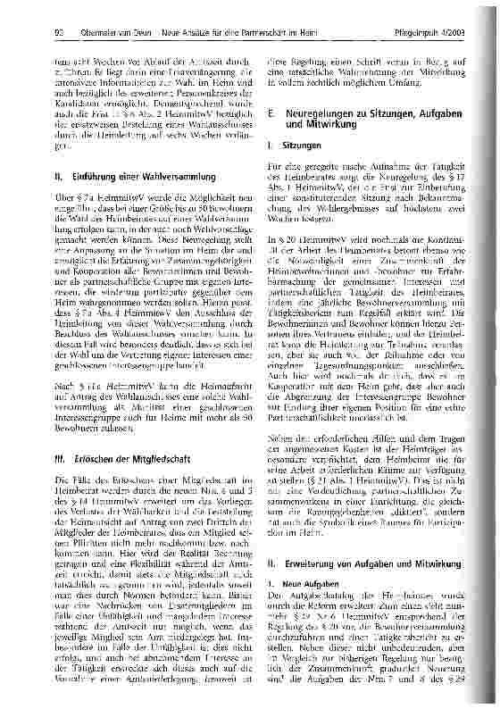 Vorschauseite 4: Neue Ansätze für eine Partnerschaft im Heim Zur Reform im Bereich der Heimmitwirkung