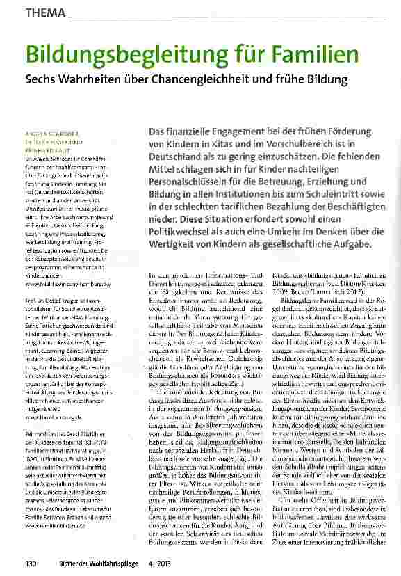 Vorschauseite 1: Bildungsbegleitung für Familien