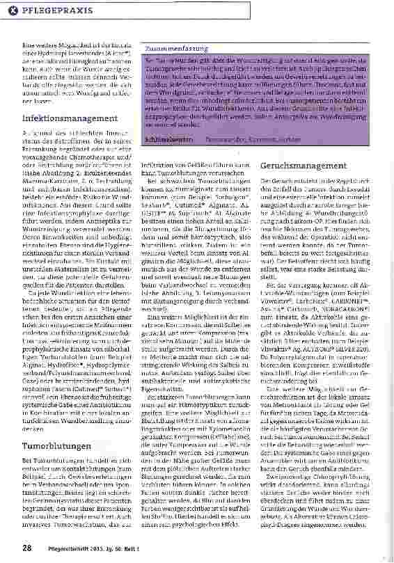 Vorschauseite 3: Jede unnötige Manipulation an der Wunde vermeiden