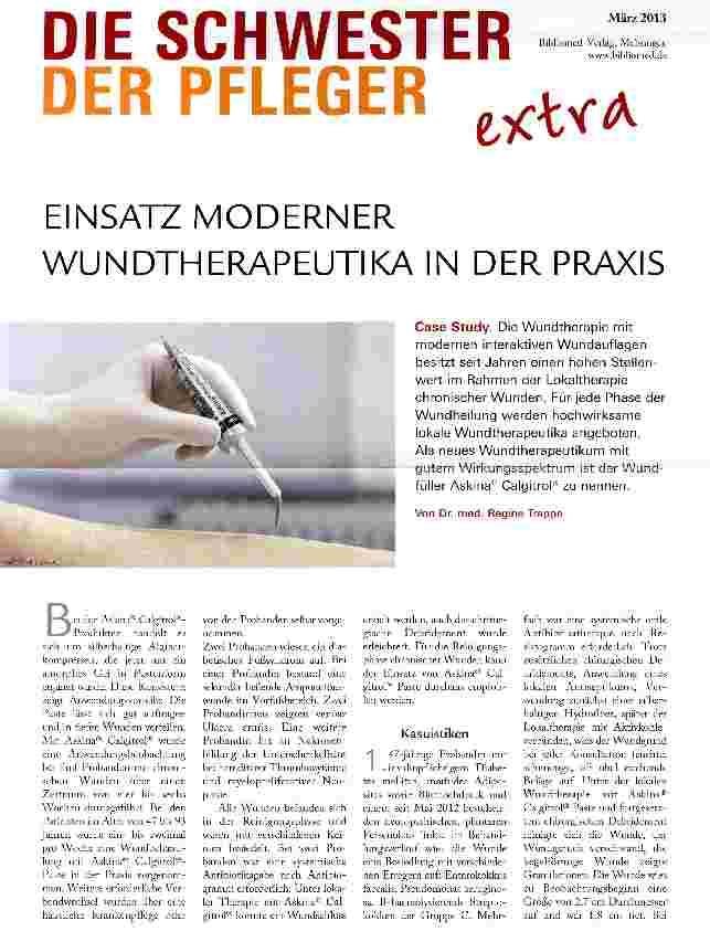 Vorschauseite 1: EINSATZ MODERNER WUNDTHERAPEUTIKA IN DER PRAXIS