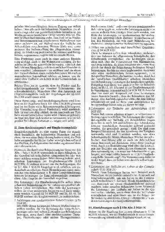 Vorschauseite 2: Der Rechtsanspruch auf Betreuung nicht werkstattfähiger behinderter Menschen im Förderund Beschäftigungsbereich gemäß § 136 Abs. 3 SGBIX »im Lichte« des Grundrechts auf freie Entf…