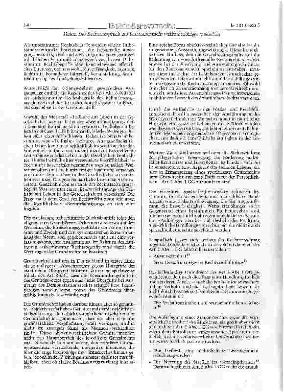 Vorschauseite 4: Der Rechtsanspruch auf Betreuung nicht werkstattfähiger behinderter Menschen im Förderund Beschäftigungsbereich gemäß § 136 Abs. 3 SGBIX »im Lichte« des Grundrechts auf freie Entf…