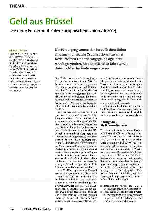 Vorschauseite 1: Geld aus Brüssel