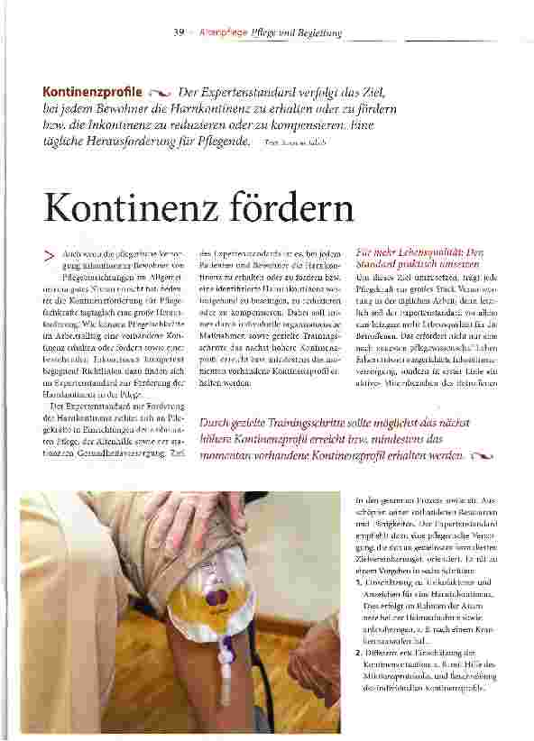 Vorschauseite 1: Kontinenz fördern