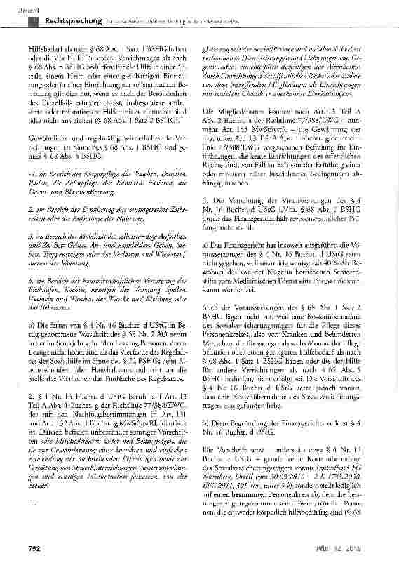 Vorschauseite 4: Zur Umsatzsteuerfreiheit von Leistungen eines Altenwohnheims