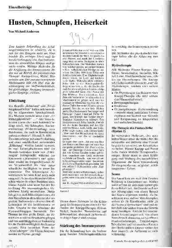 Vorschauseite 1: Husten, Schnupfen, Heiserkeit