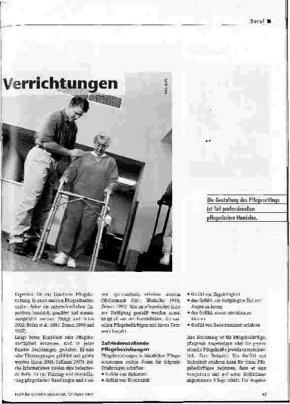 Vorschauseite 2: Mehr als ein Katalog einzelner Verrichtungen Perspektiven zur Weiterentwicklung häuslicher Pflege