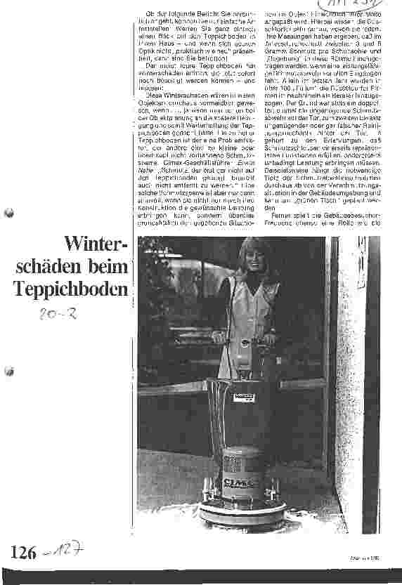 Vorschauseite 1: Winterschäden beim Teppichboden