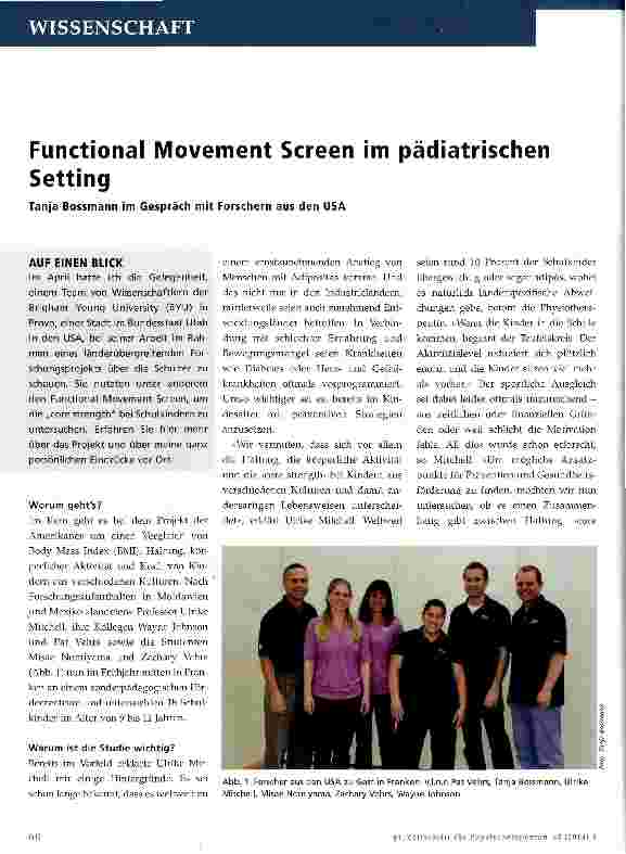 Vorschauseite 1: Functional Movement Screen im pädiatrischen Setting