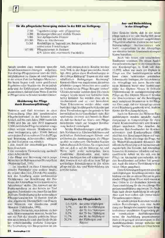 Vorschauseite 3: Altenpflege in der Schweiz