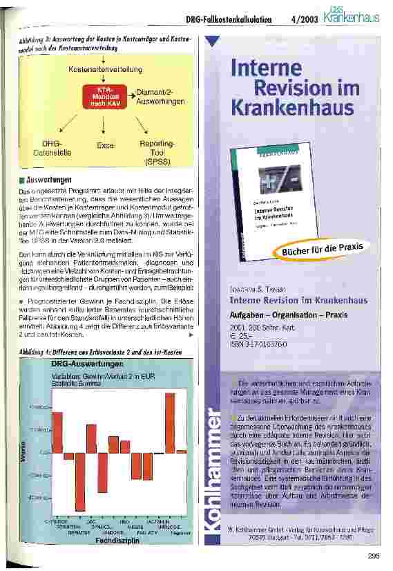Vorschauseite 3: DRG-Kostenkalkulation mit Standardsoftware in Krankenhäusern der MTG
