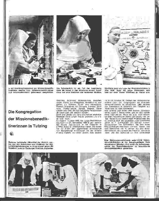 Vorschauseite 2: Um die Kranken soll man sich vor allem und über alles besorgt sein- Ein Bericht über die Missionsbenediktinerinnen in Tutzingen